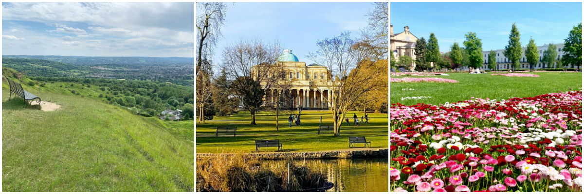 Selection of images - Cleeve Hill, Pittville Pump Room and Imperial Gardens